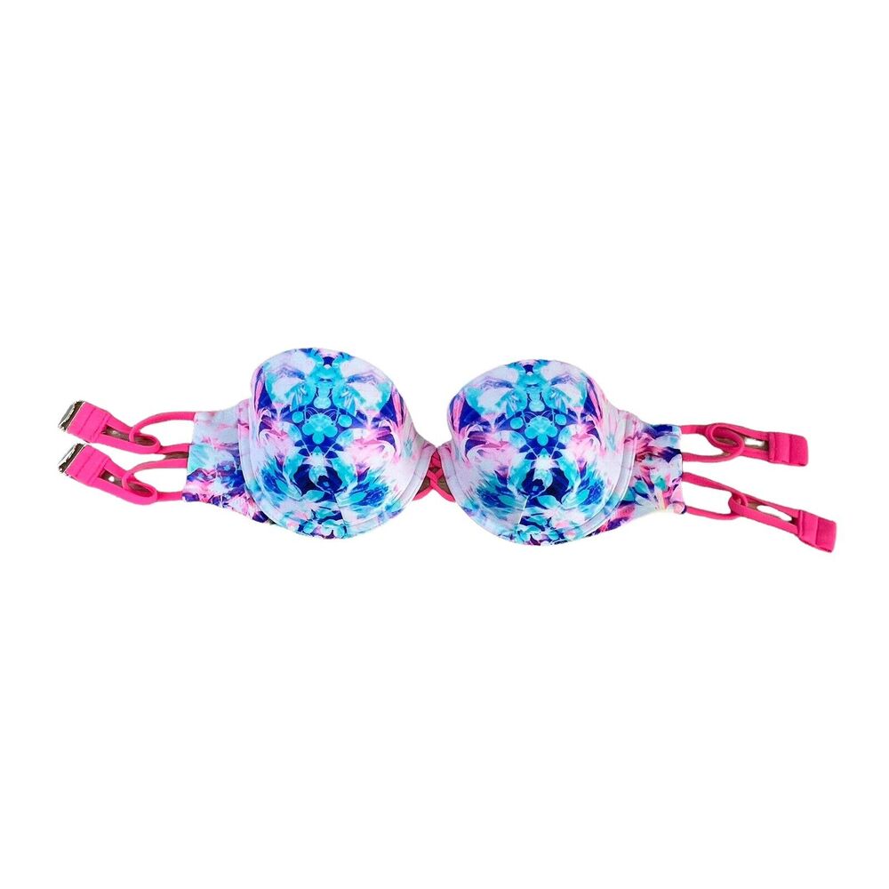 Victoria's Secret Halter Bikini Top Swimsuit‎ 34D Underwire Floral Beach Swim - Picture 5 of 7